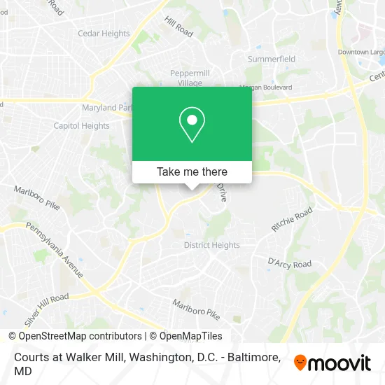 Courts at Walker Mill map