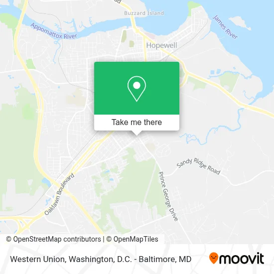 Western Union map