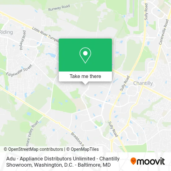 Adu - Appliance Distributors Unlimited - Chantilly Showroom map