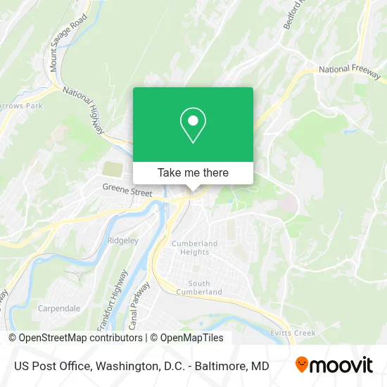 Us Post Office map