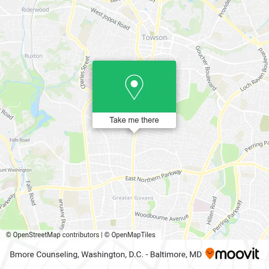 Bmore Counseling map