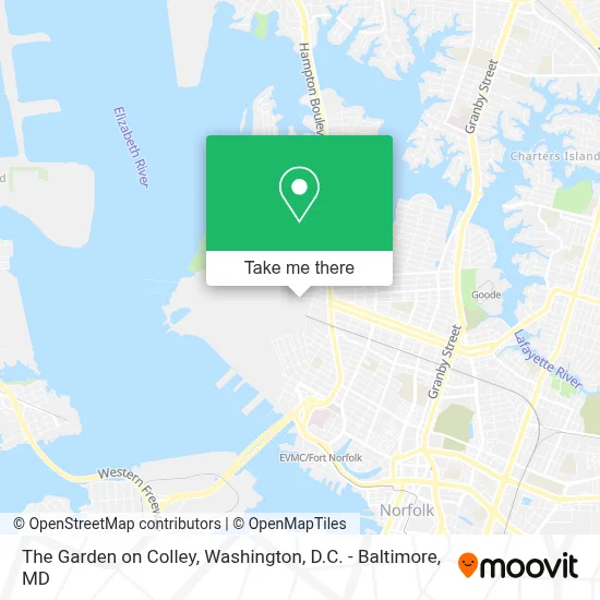 The Garden on Colley map