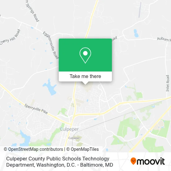 Culpeper County Public Schools Technology Department map
