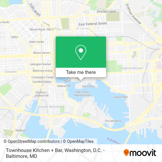 Townhouse Kitchen + Bar map