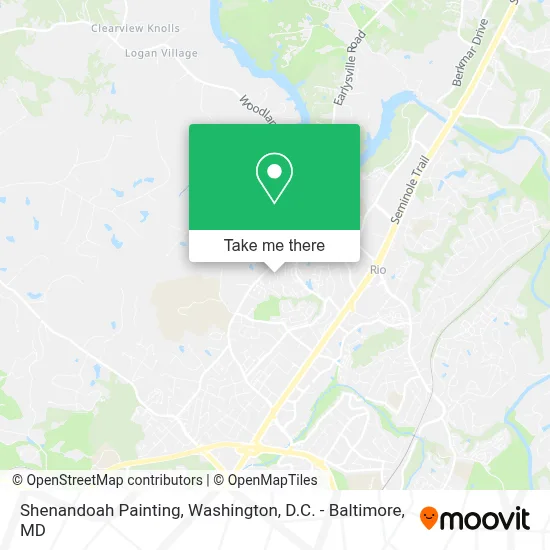 Shenandoah Painting map