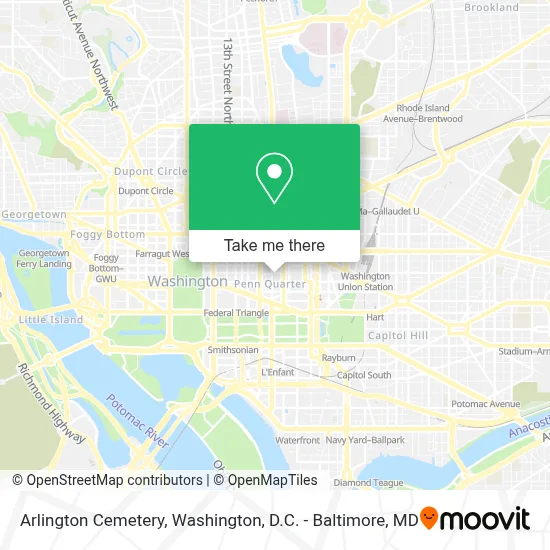 Arlington Cemetery map