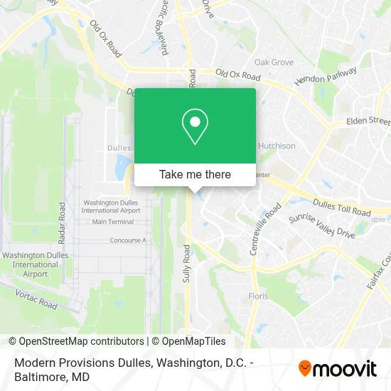 Modern Provisions Dulles map