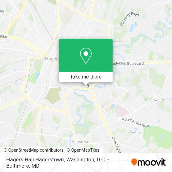 Hagers Hall Hagerstown map
