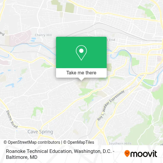 Roanoke Technical Education map