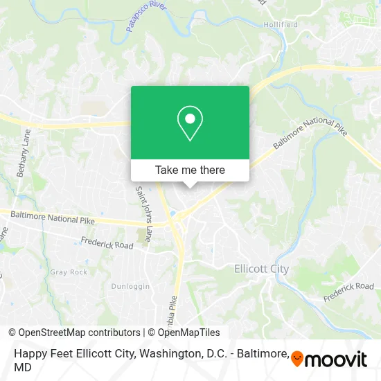 Happy Feet Ellicott City map