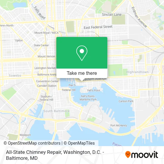 All-State Chimney Repair map