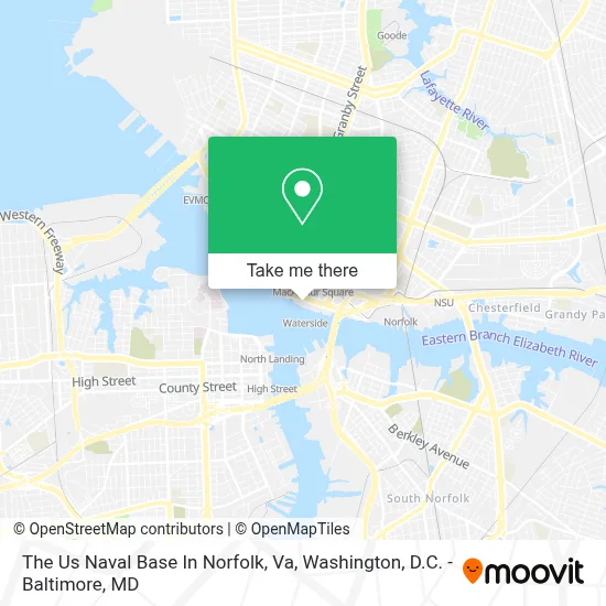 The Us Naval Base In Norfolk, Va map