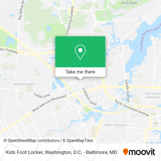Kids Foot Locker map