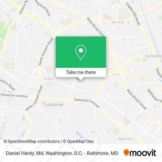 Daniel Hardy, Md map