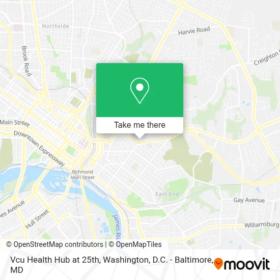 Vcu Health Hub at 25th map