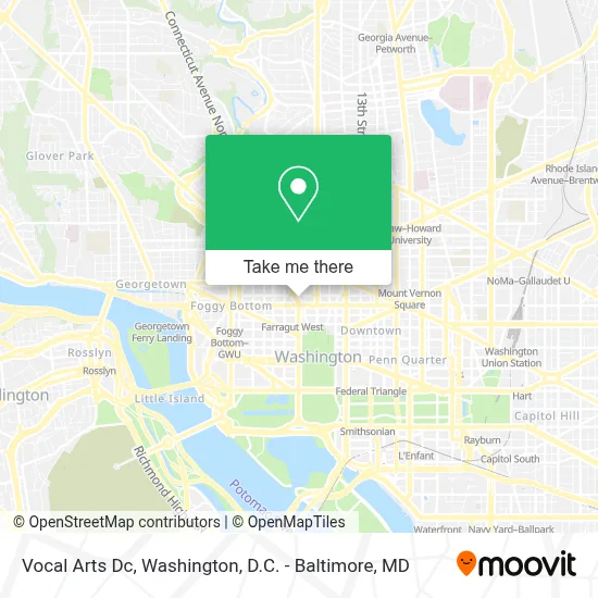 Vocal Arts Dc map