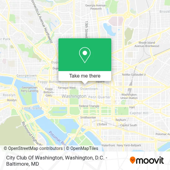 City Club Of Washington map