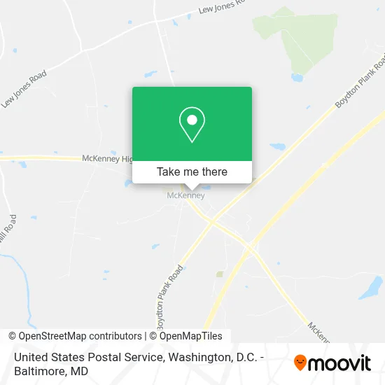 United States Postal Service map