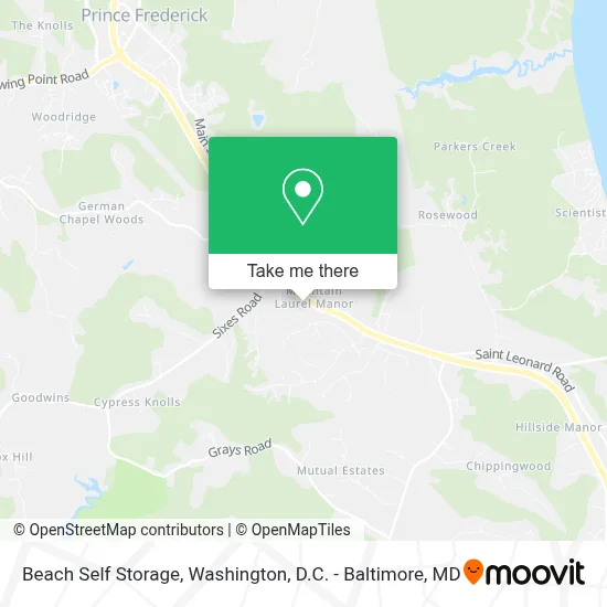 Beach Self Storage map