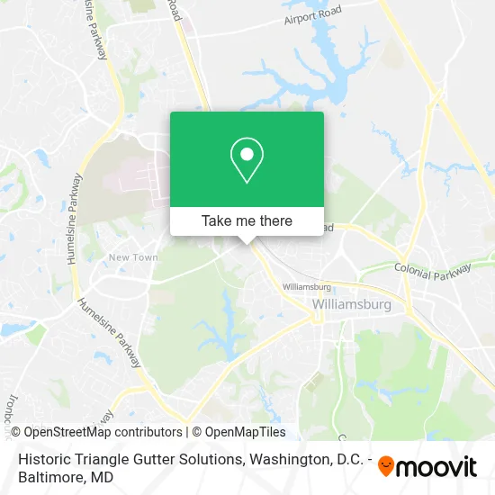 Historic Triangle Gutter Solutions map