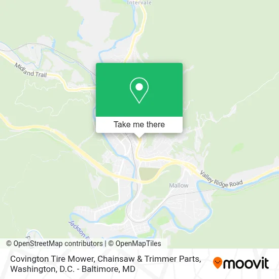 Covington Tire Mower, Chainsaw & Trimmer Parts map
