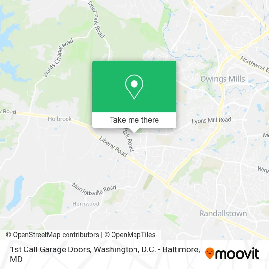 1st Call Garage Doors map