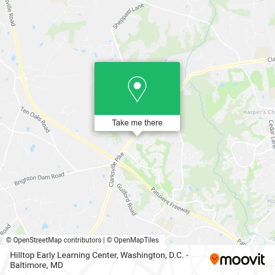 Hilltop Early Learning Center map