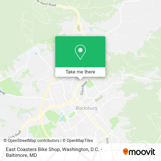 East Coasters Bike Shop map