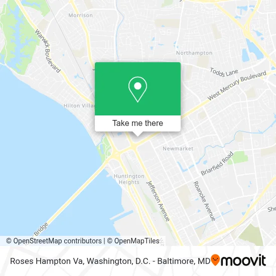 Roses Hampton Va map