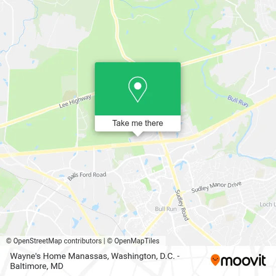 Wayne's Home Manassas map