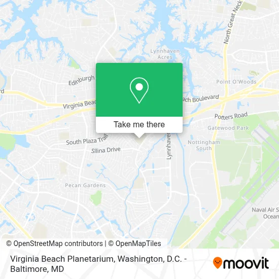 Virginia Beach Planetarium map