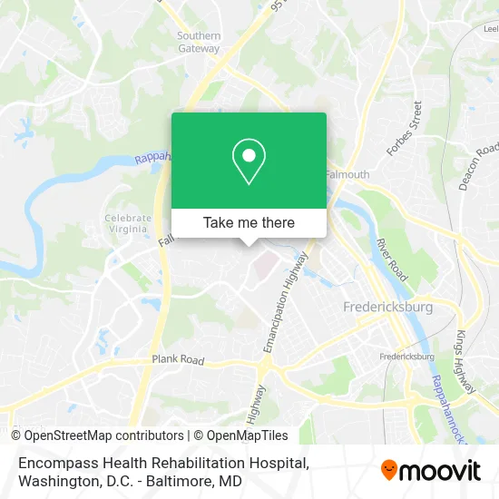 Encompass Health Rehabilitation Hospital map