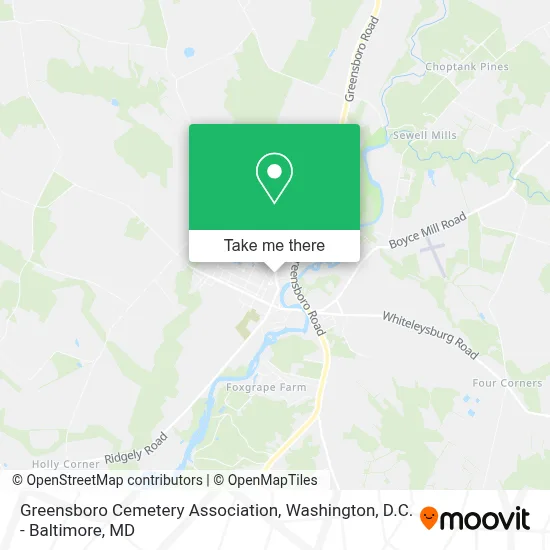 Greensboro Cemetery Association map