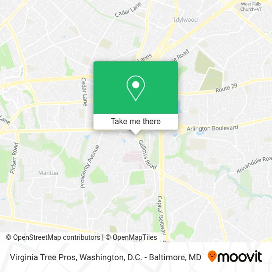 Virginia Tree Pros map