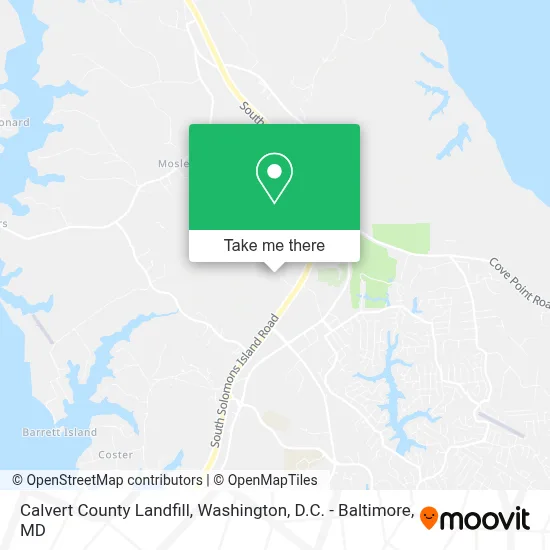 Calvert County Landfill map