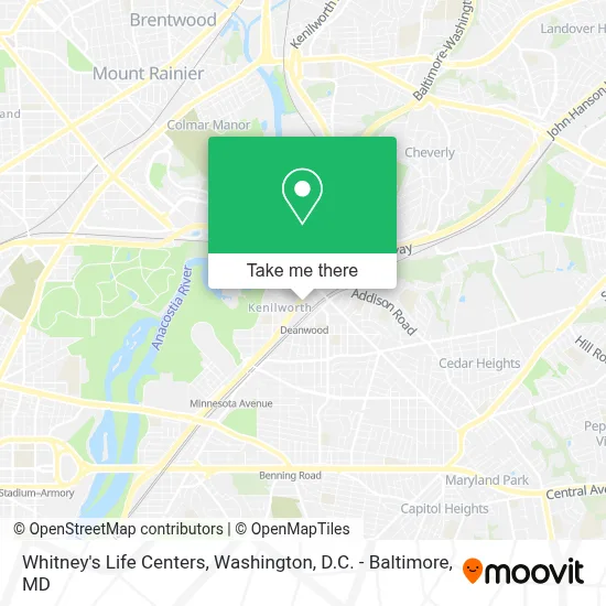 Whitney's Life Centers map
