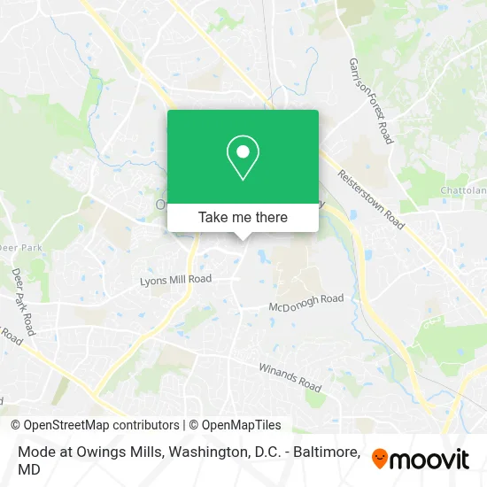Mode at Owings Mills map