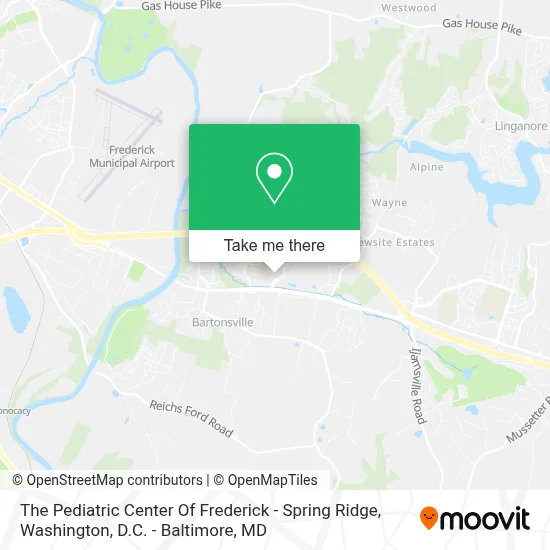 The Pediatric Center Of Frederick - Spring Ridge map