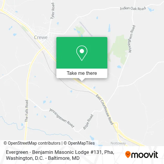 Evergreen - Benjamin Masonic Lodge #131, Pha map
