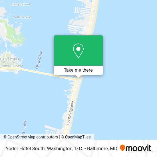 Yoder Hotel South map