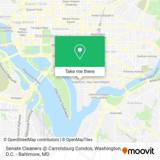 Senate Cleaners @ Carrolsburg Condos map