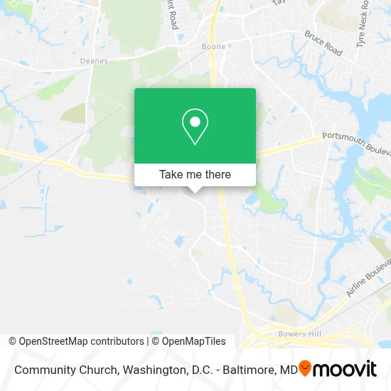 Community Church map