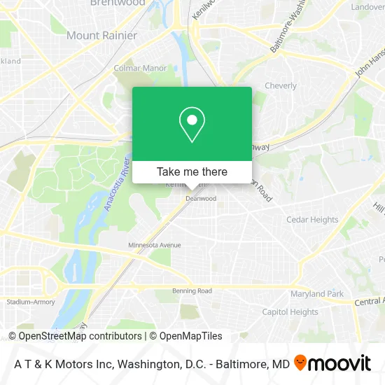A T & K Motors Inc map