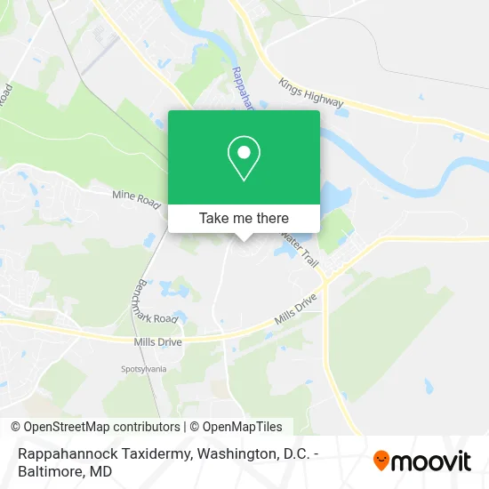 Rappahannock Taxidermy map