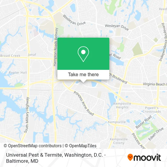 Universal Pest & Termite map