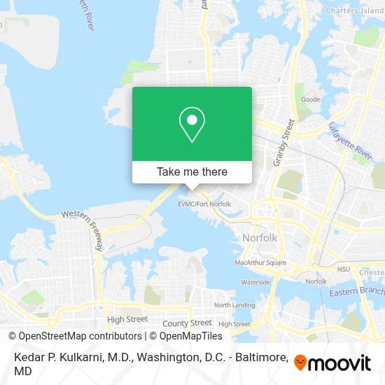 Kedar P. Kulkarni, M.D. map