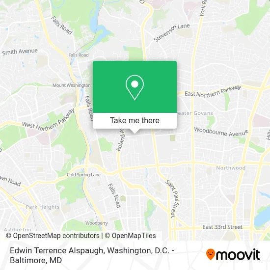 Edwin Terrence Alspaugh map
