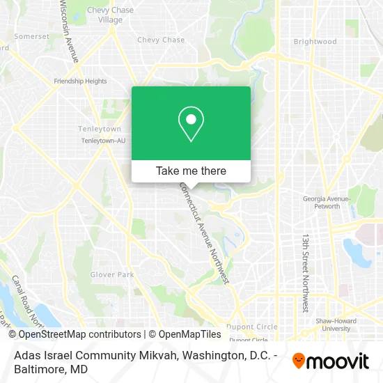 Adas Israel Community Mikvah map