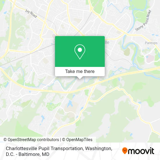 Charlottesville Pupil Transportation map