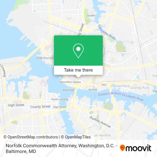 Norfolk Commonwealth Attorney map